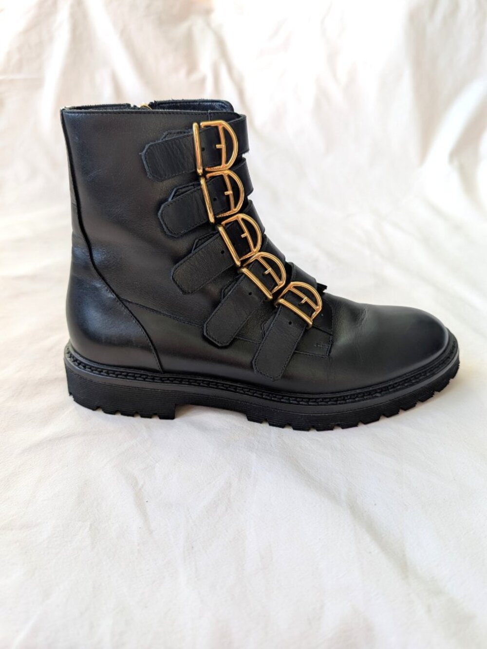 BALLY Gillie Calf Leather Biker Boots | EU 36/US 5.5/6